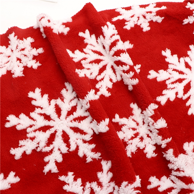 snowflake plush jacquard fabric