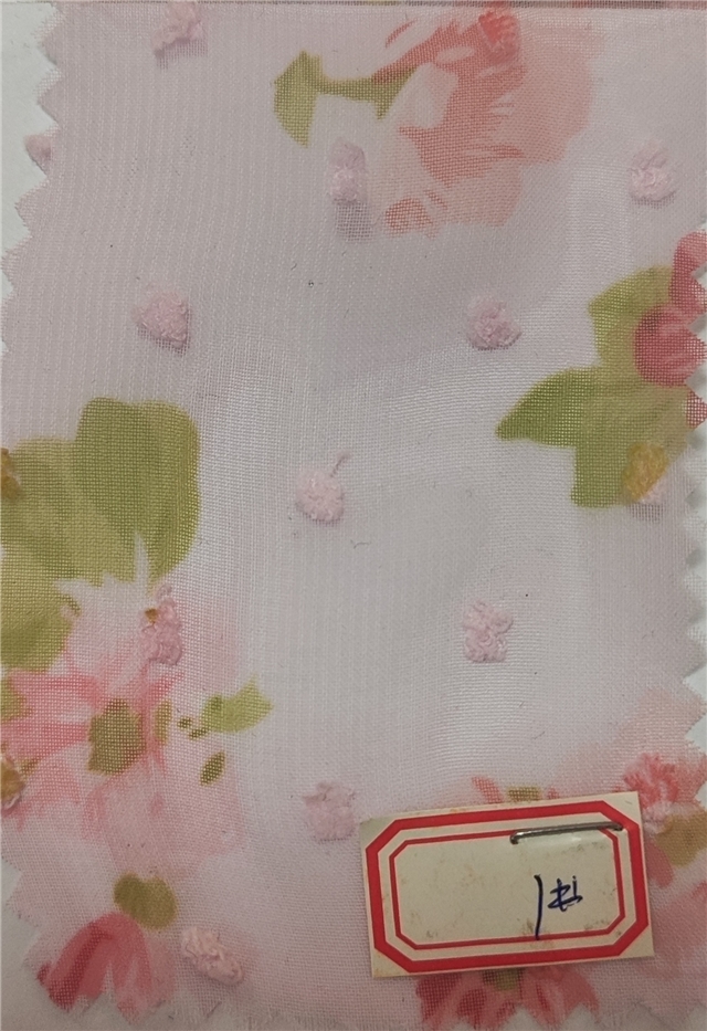flower sheared carved chiffon fabric