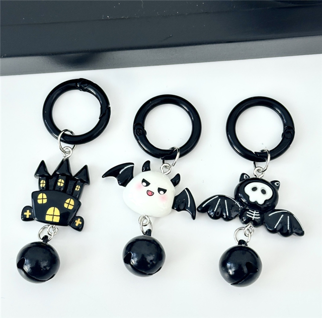 halloween bell keychain
