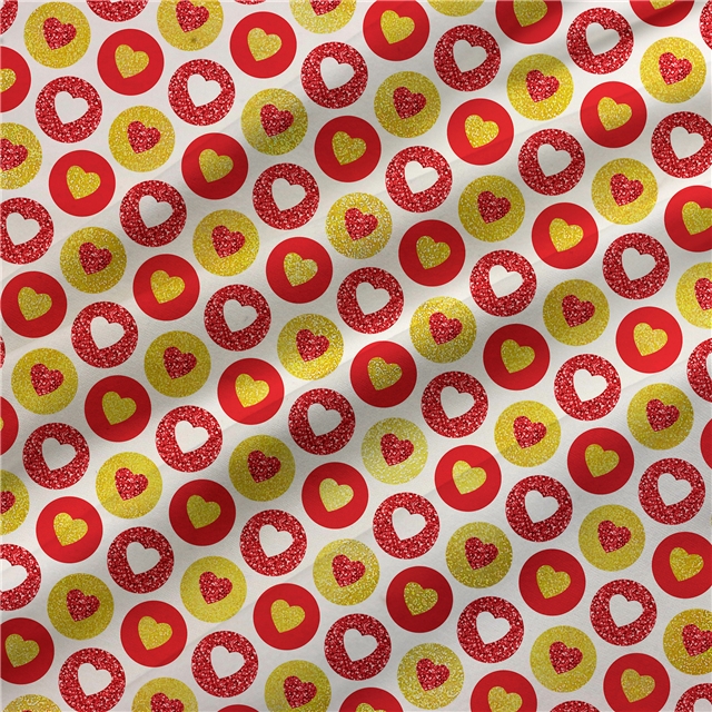 self printed gold foil faux leather fabric