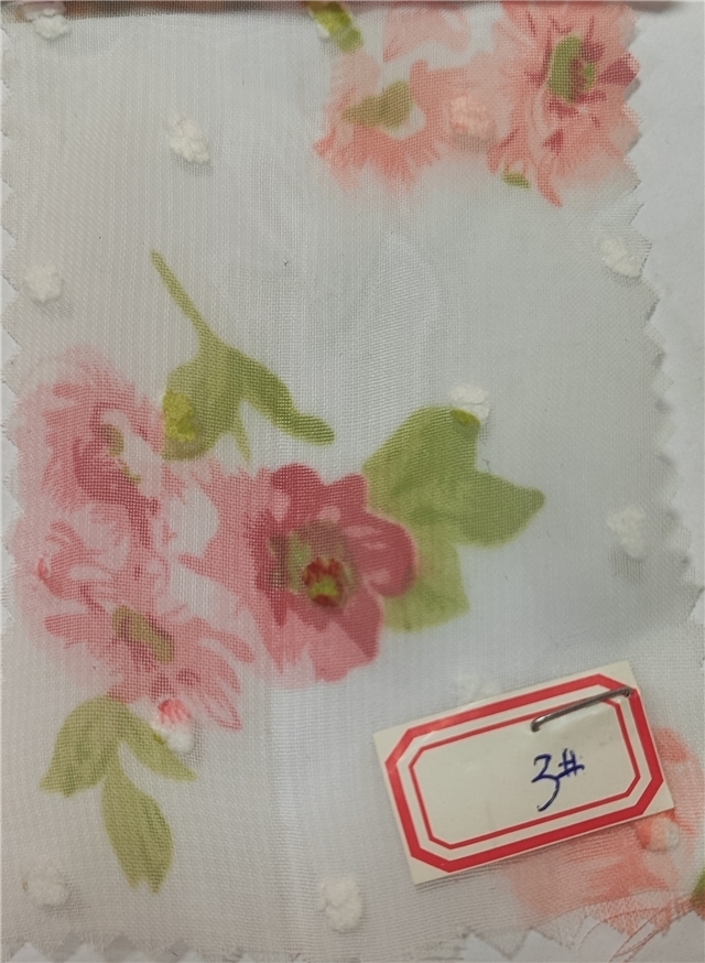 flower sheared carved chiffon fabric