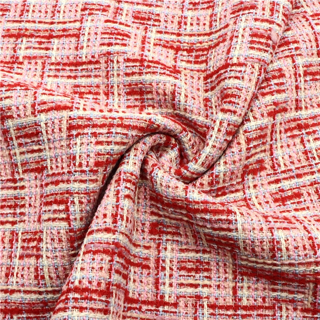 woolen woven small fragrant fabric 3#,red,50*150cm(19.7*59.1