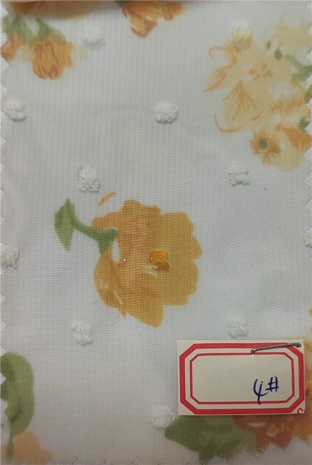 flower sheared carved chiffon fabric