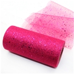 15cm glitter sequins mesh roll, rose red 25yard