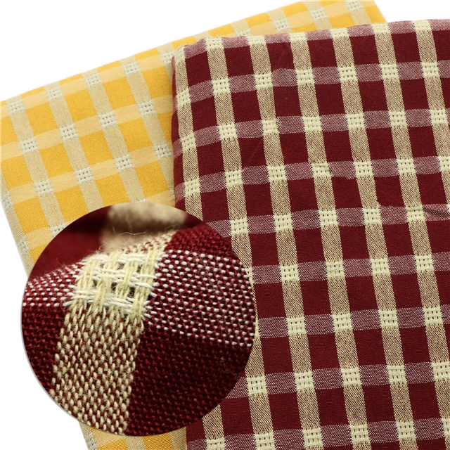 plaid yarn-dyed fabric gold yellow,50*145cm(19.7*57.1