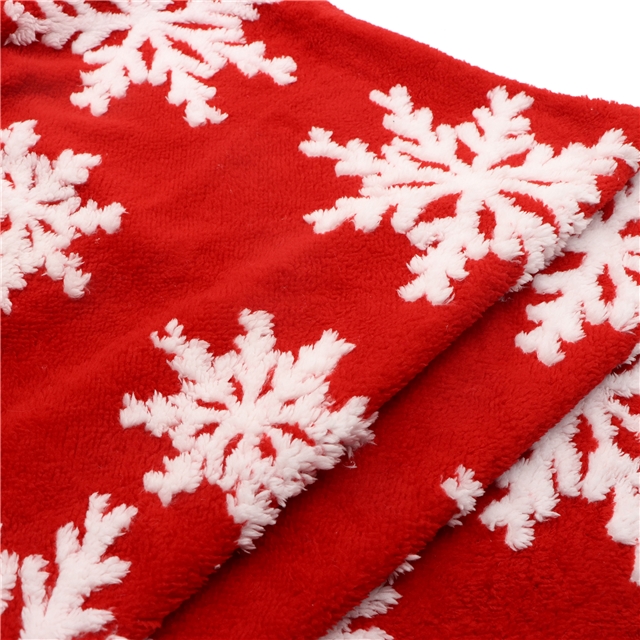 snowflake plush jacquard fabric
