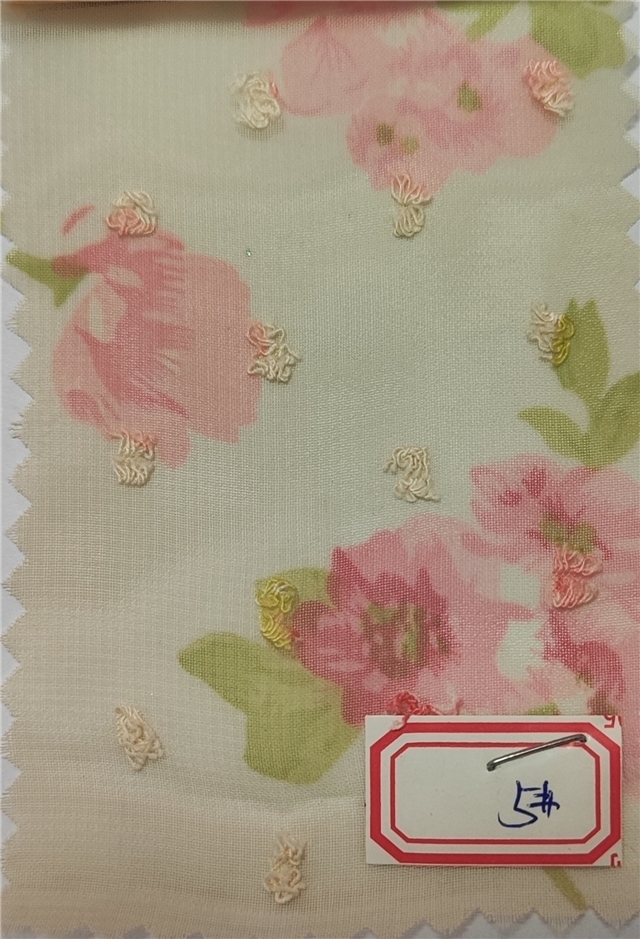 flower sheared carved chiffon fabric