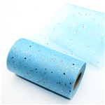 15cm glitter sequins mesh roll, Sky blue  25yard