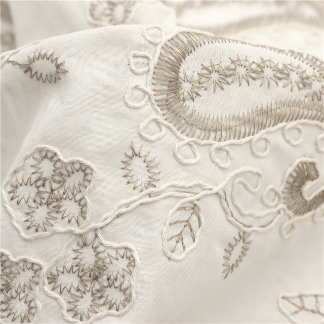 100% cotton cotton rope embroidered flower cashew pattern 100% cotton fabric 50*120cm(19.7*47.2