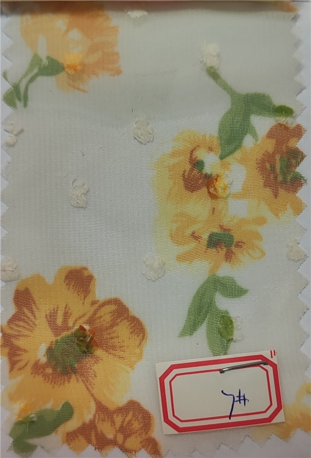 flower sheared carved chiffon fabric