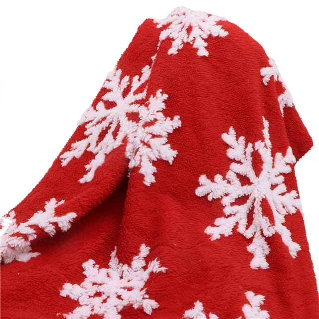 snowflake plush jacquard fabric