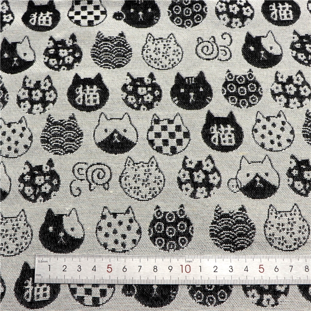 geometric flower polyester cotton yarn dyed jacquard fabric