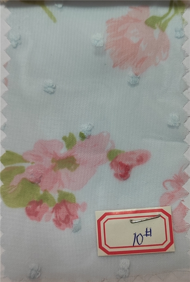 flower sheared carved chiffon fabric