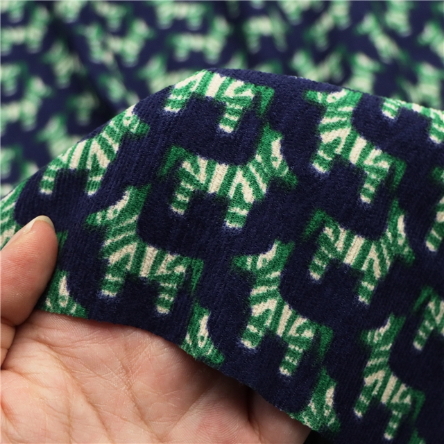 zebra corduroy fabric 1#navy,50*150cm(19.7*59.1