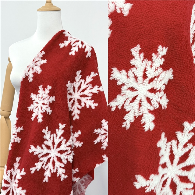 snowflake plush jacquard fabric