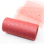 15cm glitter sequins mesh roll, watermelon red  25yard