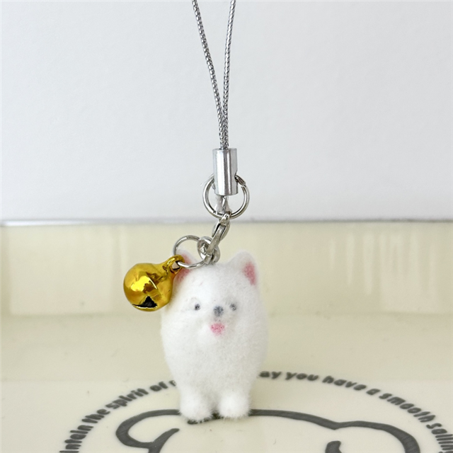 plucked puppy bell cartoon pendant