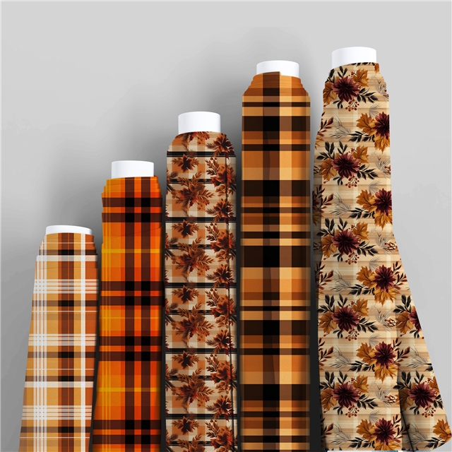 polyester cotton plaid flower series polyester cotton fabric set (10 pcs/set) polyester cotton fabric,50*45cm(19.7*17.7