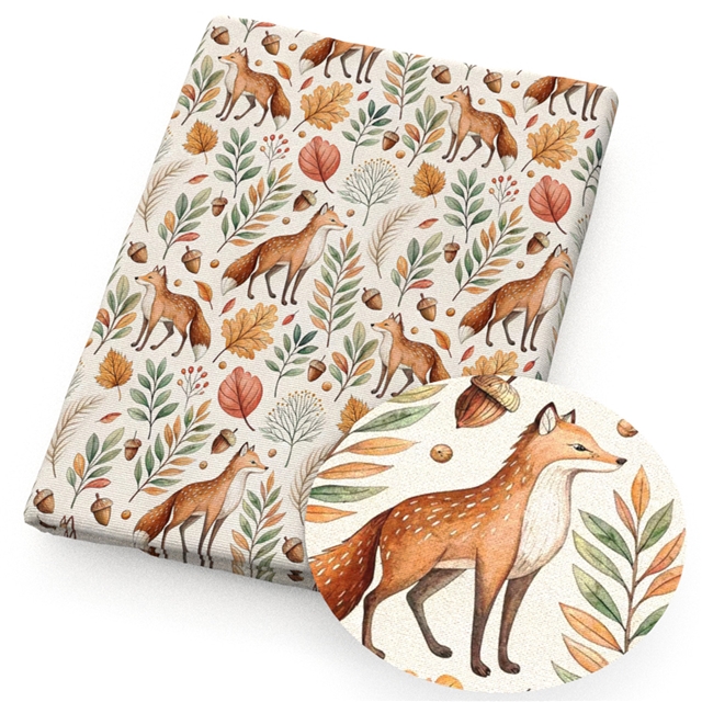 polyester cotton autumn series polyester cotton fabric set (4 pcs/set)