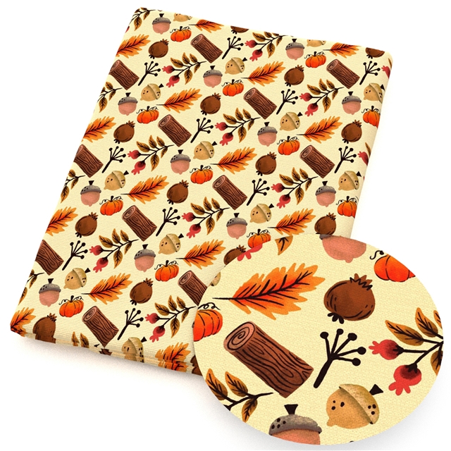 polyester cotton autumn series polyester cotton fabric set (4 pcs/set)