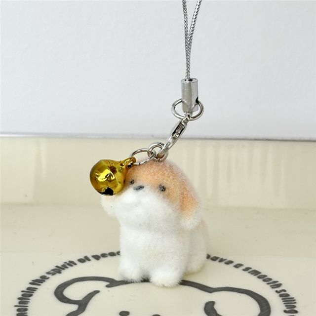 plucked puppy bell cartoon pendant