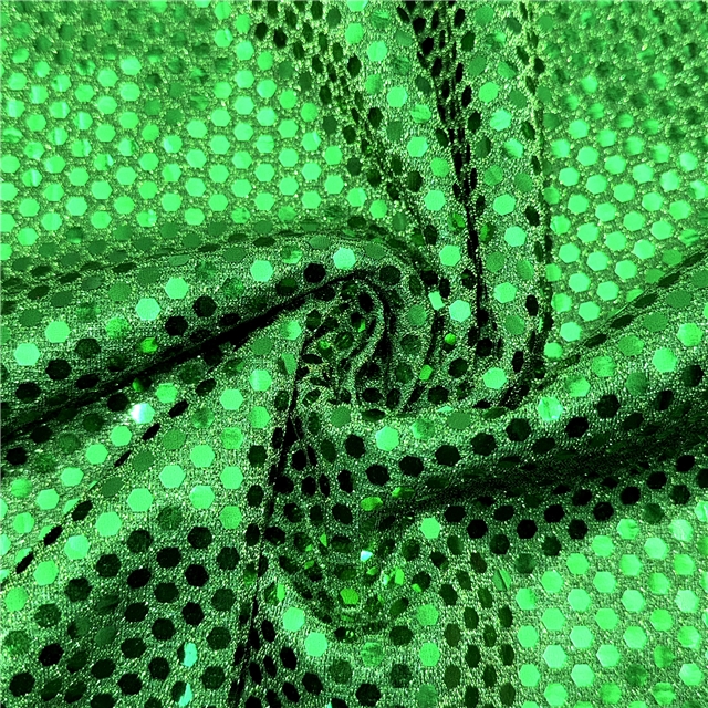 gold and silver wire hexagon sequins fabric