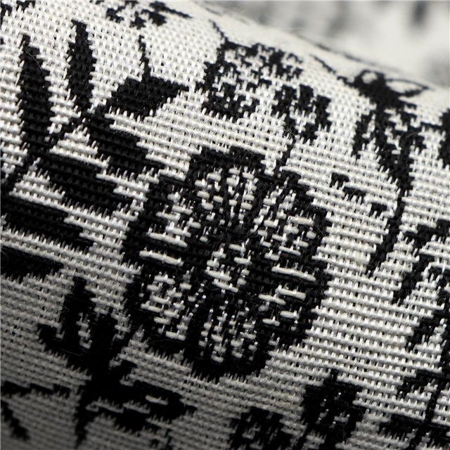 geometric flower polyester cotton yarn dyed jacquard fabric
