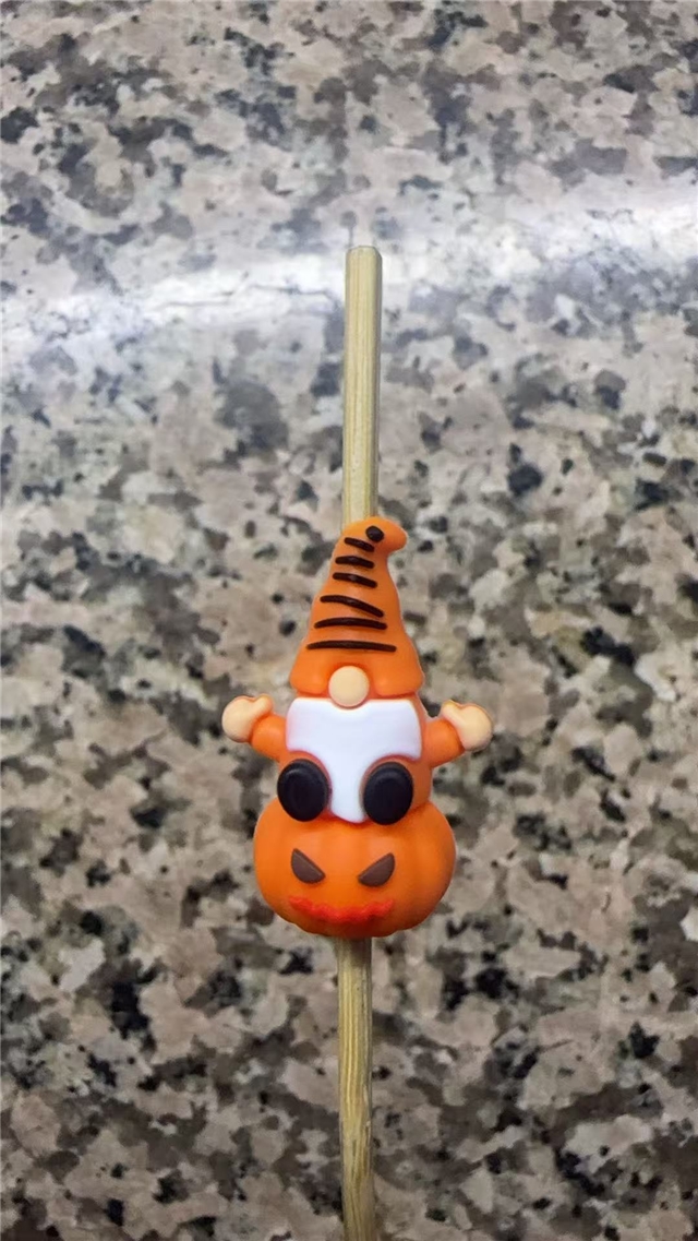 silicone three-dimensional gnome pumpkin silicone bead