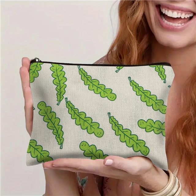 cartoon fruit leaves linen printed fabric