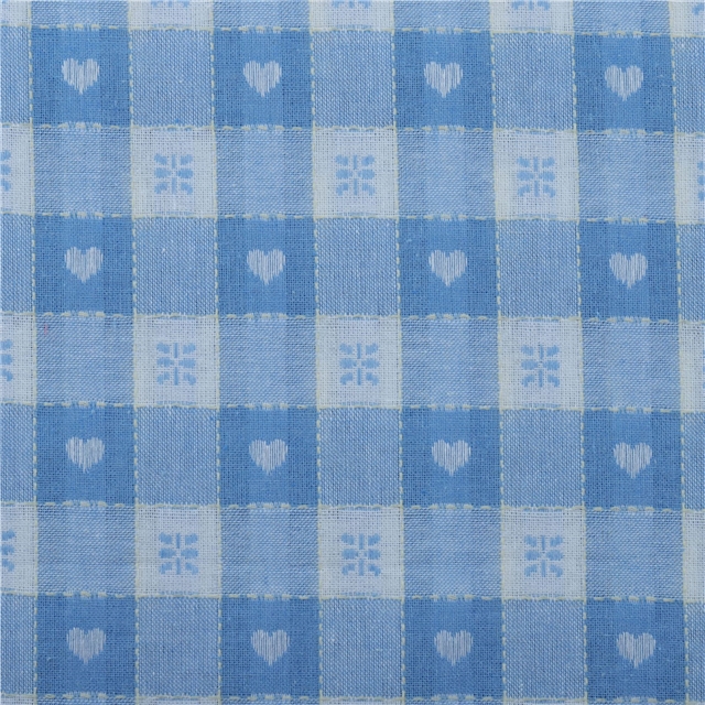 polyester cotton yarn dyed jacquard checkered fabric