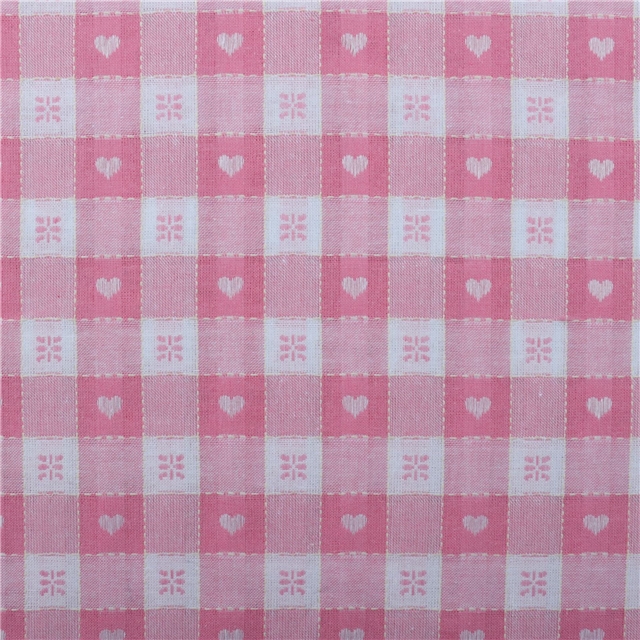 polyester cotton yarn dyed jacquard checkered fabric
