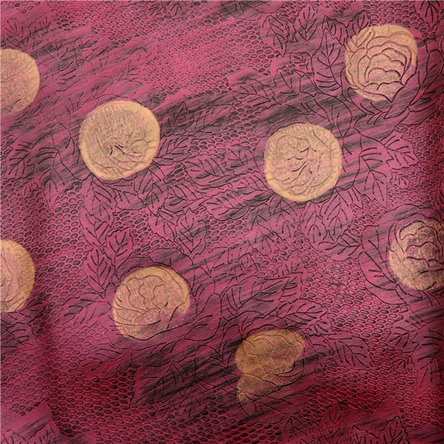 synthetic leather bump texture retro flower faux leather