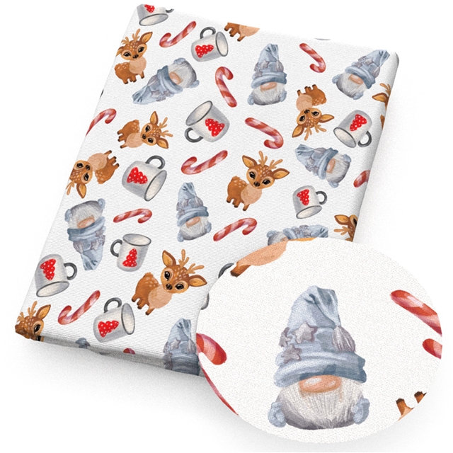 polyester cotton christmas series polyester cotton fabric set (10 pcs/set)