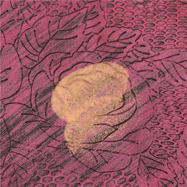 synthetic leather bump texture retro flower faux leather