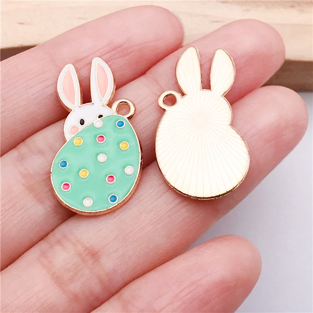alloy easter drop oil alloy pendant