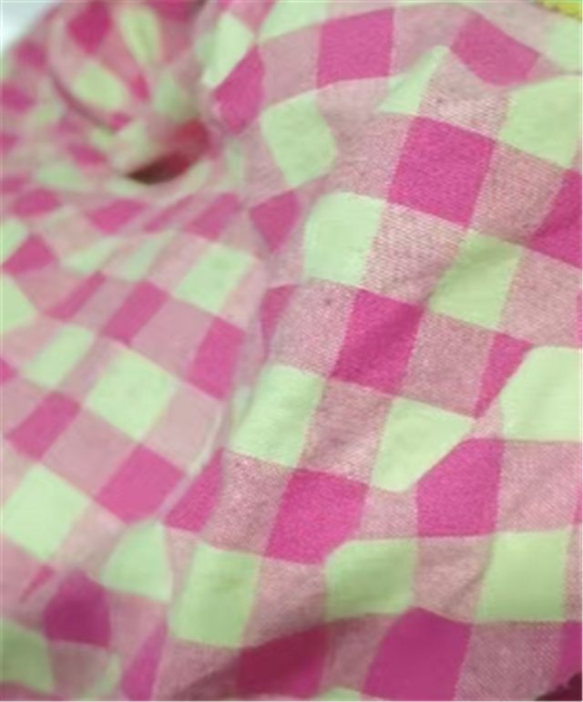 cotton yarn dyed checkered fabric