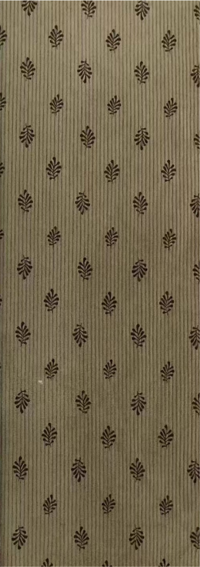 leaf printed corduroy fabric