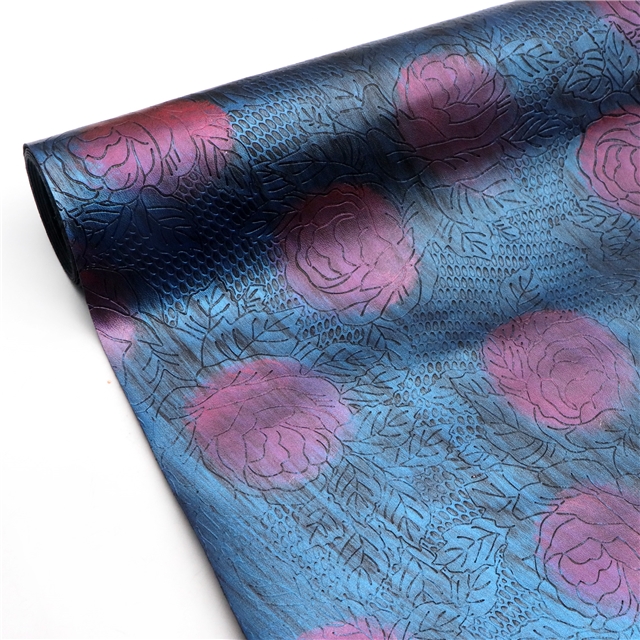 synthetic leather bump texture retro flower faux leather 30*140cm(11.8*55.1