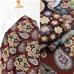 cashew flower polyester cotton yarn dyed jacquard fabric