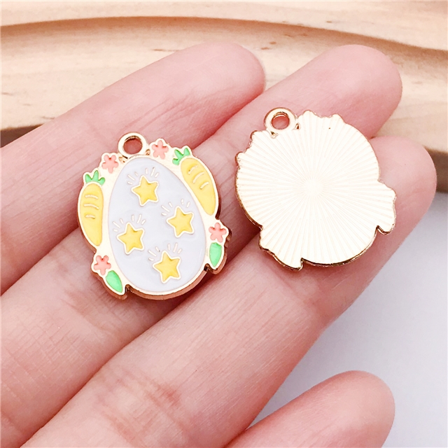 alloy easter drop oil alloy pendant