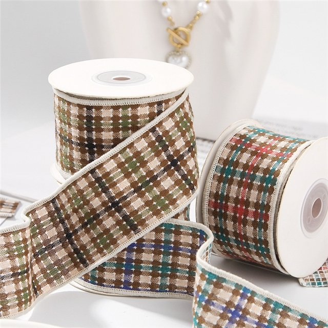 cotton color woven plain weave color checkered line edged