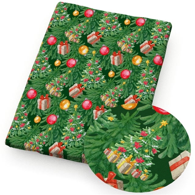 polyester cotton christmas series polyester cotton fabric set (6 pcs/set)