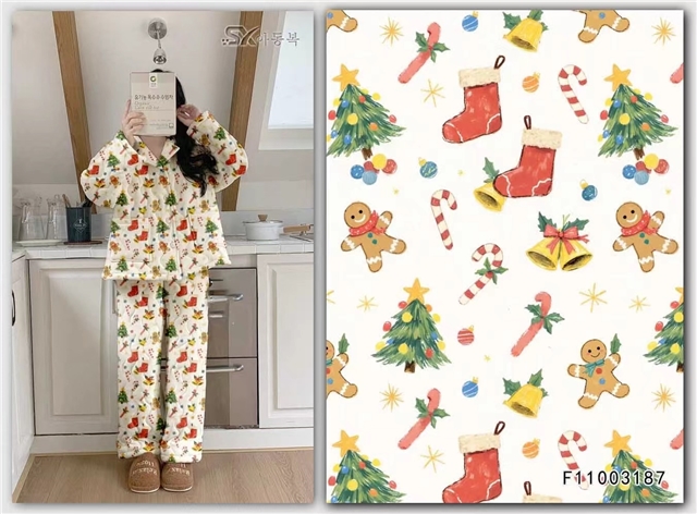 christmas 100% cotton flannel digital printed fabric