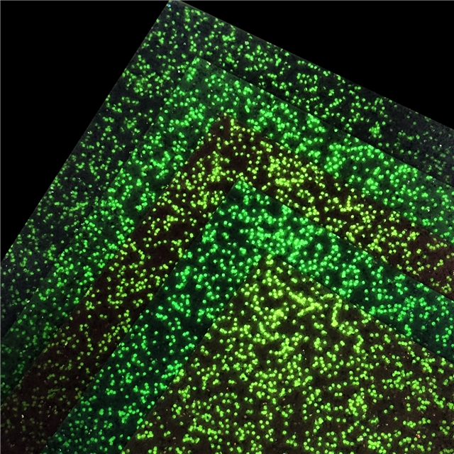 synthetic leather glow in the dark chunky glitter faux leather