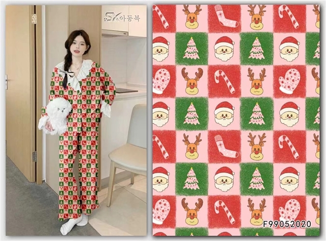 christmas 100% cotton flannel digital printed fabric