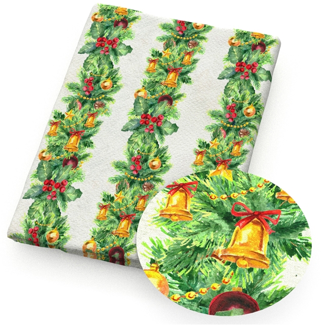 polyester cotton christmas series polyester cotton fabric set (6 pcs/set)