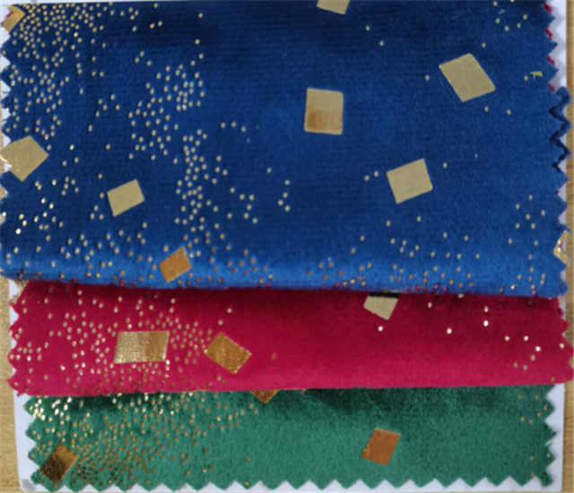 hot stamping dot geometry short plush fabric