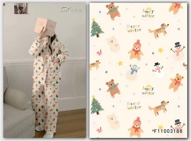 christmas 100% cotton flannel digital printed fabric