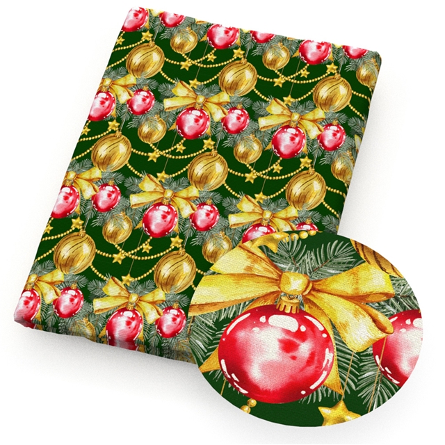 polyester cotton christmas series polyester cotton fabric set (6 pcs/set)