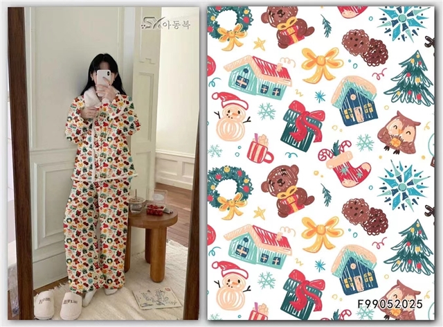 christmas 100% cotton flannel digital printed fabric